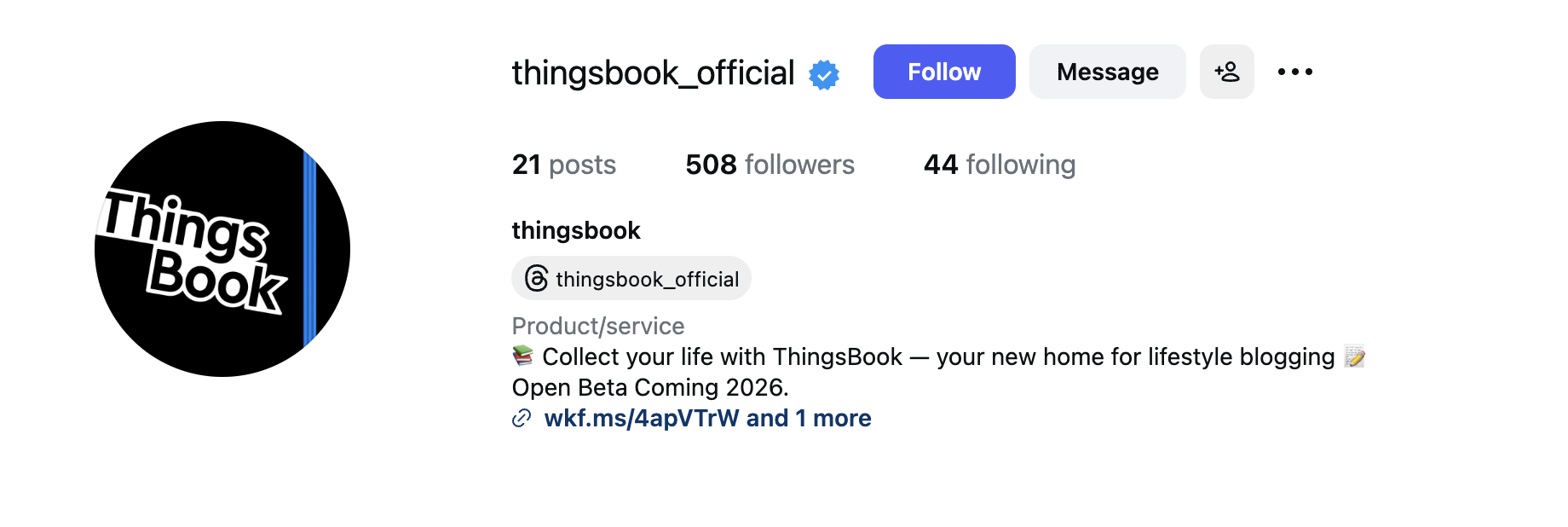 ThingsBook Instagram